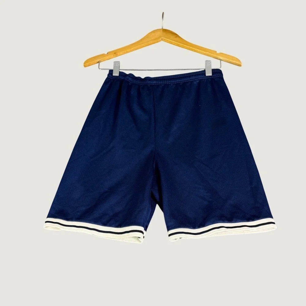 Vintage College Ware Georgetown Hoyas Mesh Basketball Shorts Navy Blue Mens L